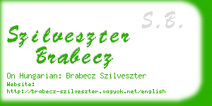 szilveszter brabecz business card